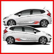 สติ๊กเกอร์ติดรถฮอนด้าแจ๊ส ลายชายประตูล่าง งาน 2 สี  HONDA JAZZ ชุดแต่งฮอนด้าแจ๊ส สติ๊กเกอร์ซิ่ง  sti