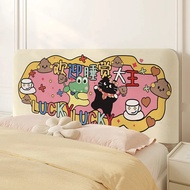 bed head cover 欢迎睡觉大王床头套罩通用万能可爱卡通软包靠垫防尘罩全包保护套 现货 26.1.4