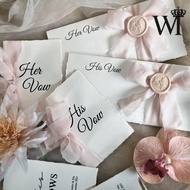 2PCS Wedding Vows Book Vow Custom Wedding Vow Simple Vows Wedding Keepsake Vow Vow Wedding Keepsake 