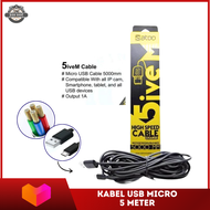 Kabel USB 5 Meter Kabel Micro USB Panjang 5 Meter Kabel USB 10 Meter Cable Power Charger IP Camera C