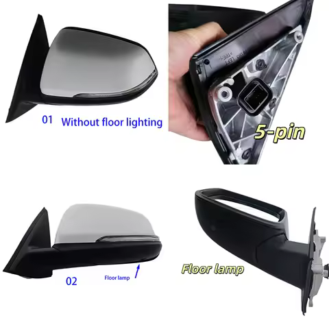 For BMW X1 F48 2015-2022 Side Mirror Assembly LHD OE 51167459772 51167459804 Electric Fold Heated Tu
