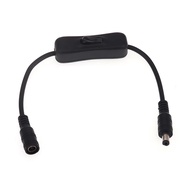 DC 5.5 x 2.1mm Male to Female Barrel 12V DC Power Short Extension Cable 30cm with Switch