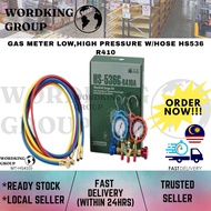 GAS METER LOW,HIGH PRESSURE W/HOSE HS536 R410 (HS410)