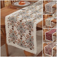 Light Luxury Jacquard Embroidered Table Runner Tea Mat Western Table Runner American Retro Long Tabl