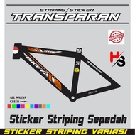 VARIATION OF TRANSPARENT BICYCLE STRIPING STICKERS, LATEST VARIATIONS, NEW ART A20 LIST