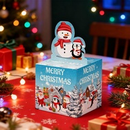 Christmas Snowman Money Pull Box Surprise Gift Holiday Raffle Party Box Gift C6S5