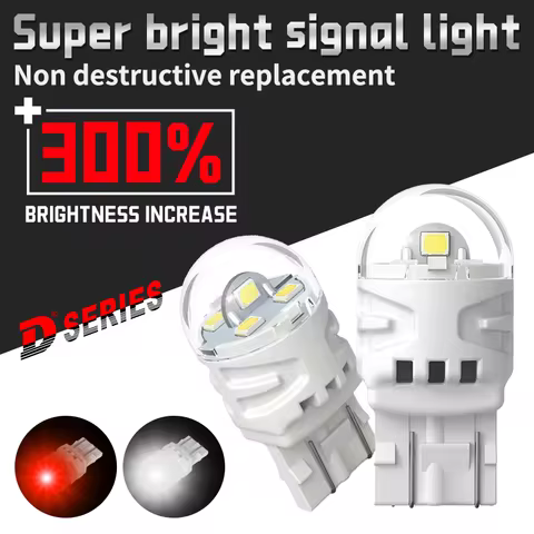 2Pcs LED Brake Light Lamp W21/5W 7443 T20 Flash Silicone Canbus Reverse Light Brake Parking Lamp Mot