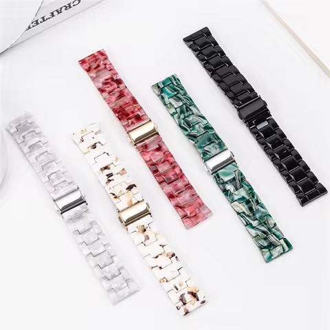 18MM 20MM 22MM three-bead resin universal strap for Garmin Forerunner 55 158 165 168 245 255S 265S 6