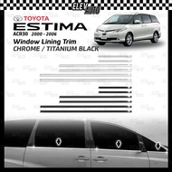 Toyota Estima ACR30 2000 - 2006 Chrome Window Lining Door Belt Moulding Stainless Steel Window Trim 