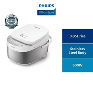 Philips 3000 Series Mini Rice Cooker 0.85L - HD3170/62, 8 menu, 30 min fast cook, Non-stick inner po