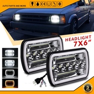 DVISUV 23.3cm LED 5x7" 7x6 LED Headlight Hi/Low DRL Beam for Vehicle Jeep SUV Universal LED Headligh