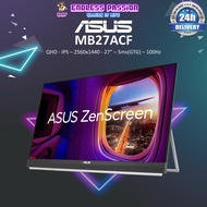 Asus ZenScreen Monitor MB27ACF Portable Monitor - 27-inch QHD IPS Technology 100Hz USB-C
