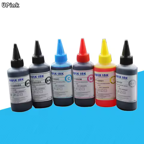 6 x 100ML Grey Refill Ink kit for canon MG6810 MG6350 MG7150 MG7550 IP8750 MG6310 MG7110 iP8710 MG63