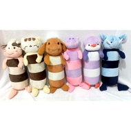 Animal Character Mini Bolster Elephant Penguin Hippo Cat Variant, Cute Bolster, Children's Bolster, 