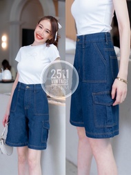 กางเกงยีนส์ขาสั้นคาร์โก้ ผ้าไม่ยืดครบไซด์ S M L XL 2x 3x  ราคาส่ง 180บาท