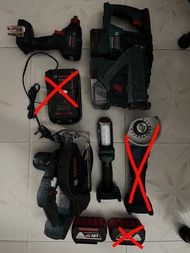 BOSCH 博世 18V   無刷吸塵油壓鑽 GBH 185-LI  博世鋰電吸塵裝置 GDE 12  充電式磨機GWS 180-LI   充電式衝擊起子/扳手GDX18V-1800C  鋰電充電器G