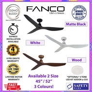 🛠️EXPRESS INSTALLATION AVAILABLE🛠️  Fanco Delgala Ceiling Fan 45 / 52 inch Delgala / Optional LED Light Kit