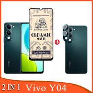 Vivo Y04 Ceramic Screen Protector For Vivo Y04 Y03T 2 in 1 Front Glass Camera Lens Protector