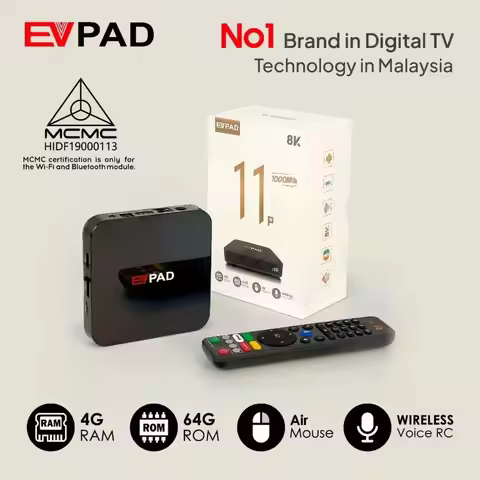 [Genuine] EVPAD 11P box 2026 update from 10P android 12 tv box wifi6 karaoke function hot in Japan K