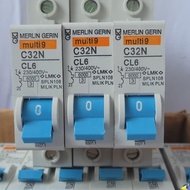 MCB MERLIN GERIN BIRU 2A 4A 6A 10A 16A 20A 25A 32A 40A 63A MULTI9 2 4 6 10 16 20 25 32 40 60 AMPER S