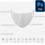 Face Mask Mockup  | Mockup Tshirt High Quality Photoshop