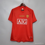 2007-2008 Manchester United Home Soccer Jersey Retro Man Football Shirt RONALDO