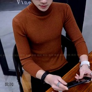 baju rajut pria kerah tinggi salur/turtle neck pria/baju sweater rajut pria terbaru/switer pria best