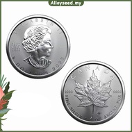 ✥Alloyseed✥【High Quality】 CA Maple Leaf Silver Coin 1 Ounce Silver Maple Leaf Coin Uncirculated Cana