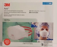 🈹🈹🈹（3250 個評）全新 🇬🇧英國製造 3M Aura 1870+ N95 醫用 防護口罩-20個/盒.Health Care Particulate Respirator and zsurgic