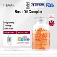 【Official】Unichi Rose Essential Oil Complex Capsule (90 Capsules) Brighten Skin，Tone Up，Anti-Acne，Le