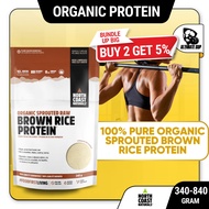 North Coast Naturals, Organic Sprouted Raw Brown Rice Protein, Organic Protein, Zero Sugar, 340-840g