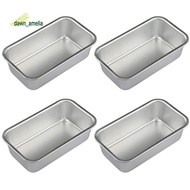 4Pcs Aluminum Alloy Loaf Tin Rectangular Non-Stick Bread Mould Bread Loaf Pans  Kitchen Dining Bar S