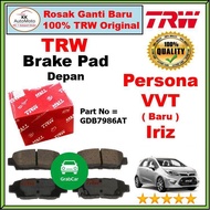 [GRAB DRIVER EXCLUSIVE] - 1 Set x TRW Front Brake Pad - Proton Iriz  Persona Baru (2016)  - Brake Pa