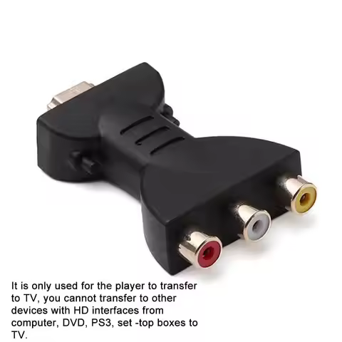 AV Digital Signal to 3 RCA Male to Female Audio Adapter Component Converter
