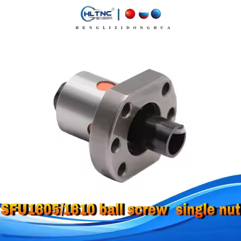 16mm Ball Screw Nut SFU1605 SFU1610 C7 Rolled Flange Nut 5mm/10mm Lead Single Nut for CNC Machine Li