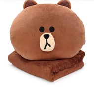 Line friend 熊大攬枕+毛毯

#