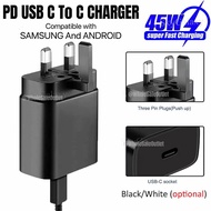 15W 25W 45W Super Fast Charge Charger 5A 100cm PD Type C To C Cable For Samsung Galaxy Note / Galaxy