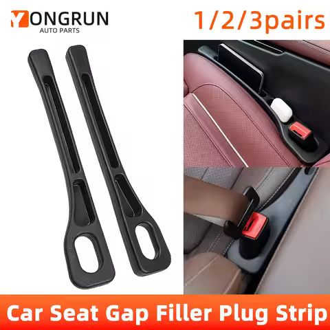 YONGRUN 1/2/3pairs Car Seat Gap Plug Strip Side Seam Gap Filling Material Gap Storage And Organizati