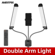AMBITFUL AL-20 3000K-6000K 40W Double Arms Fill LED Light Long Strips LED Light with LCD Screen for 