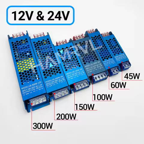 Ultra thin Lighting Transformers for LED strips constant power supply driver 110V220V to DC 12v/24v 