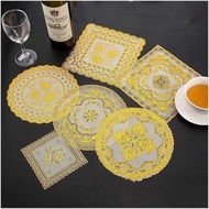 PVC Hot Stamping Cup Mat, Dining Mat, Bowl Mat, Heat Insulation Mat, Anti Slip Mat