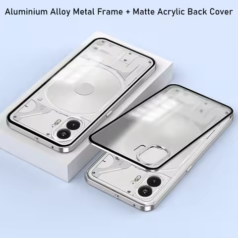 Aluminium Alloy Metal Frame Bumper for For Nothing Phone 2 2A Case Matte Acrylic Back Cover For Noth