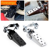 【Forever】Universal 2Pcs Motorcycle Parts Retro Motorbike Clamp-on Steel Foldable Foot Step Pegs MTB BMX Bike Folding Pedal Footrest Footpeg G8H3