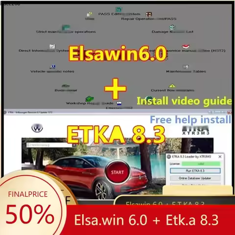 2026 Hot ELSAWIN 6.0 Etka 8.3 Latest Maintenance Software Group Vehicle Electronic Parts Catalog Sui