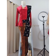 MERAH Ankin Instant Jumputan in Maroon, Navy, and Black
