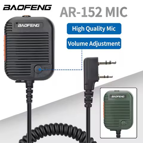 Baofeng AR-152 Tactical Microphone Speaker Mic Adjustable Volume For Baofeng AR 152 BF-888S UV-5R UV