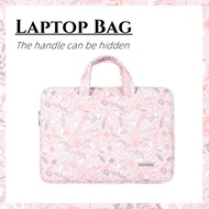 Laptop Bag with Telescopic handle Briefcase For 12"13"14"15"inch Flowers Tablet Computer Notebook Bag Waterproof Anti Fall Message Bag Floral with Telescopic handle Pouch S