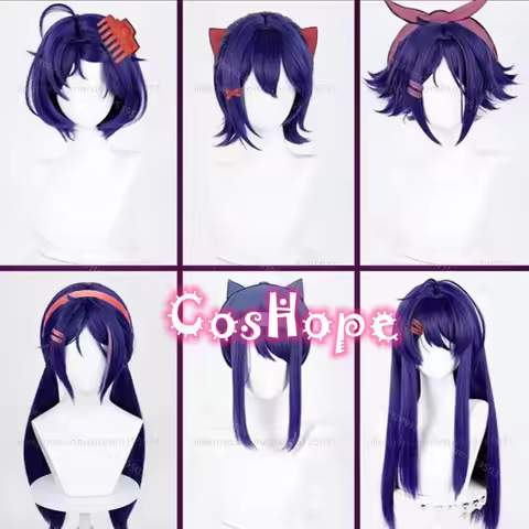 Mita Cosplay Wig 68cm Long Blue Purple Wig Cosplay Anime Cosplay Wigs Heat Resistant Synthetic Wigs