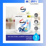 *60 CAPSULE PER PACK* Walch Laundry Capsules 9x Antiseptic Walch Laundry Pods 60 Pods Walch Detergen