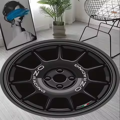 Racing Car Tire Mat Floor Mat with Realistic Tire Living Room Bedroom Office Decor Living Room MatDe